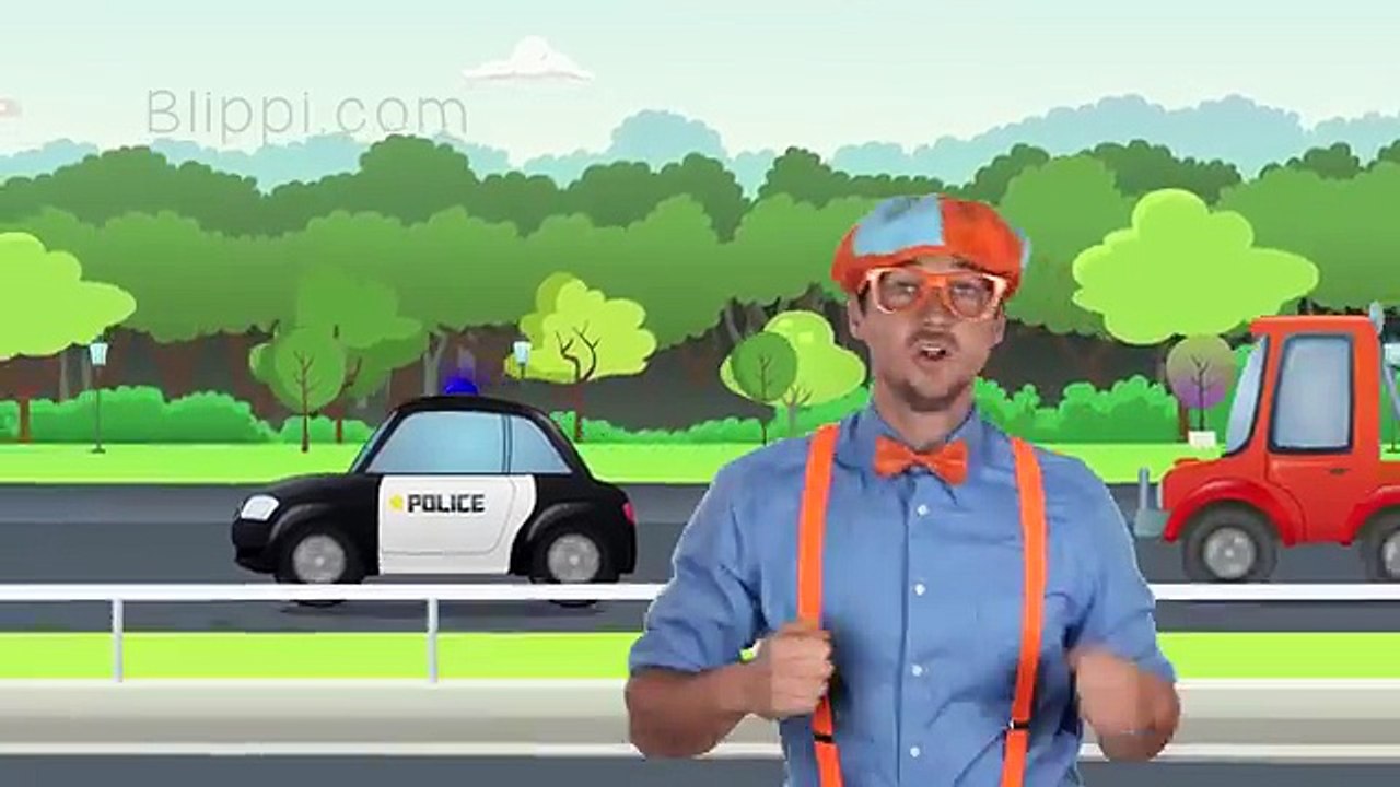 Des voitures enfants éducatif pour enfants vidéos avec Police blippi |