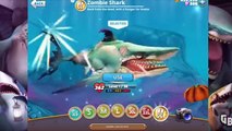 Jugabilidad hambre Ios / android tiburón actualizar Mundo zombi zombis enormes tiburones