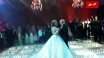 جنات وعريسها يرقصان على أغنية عيشني أكتر