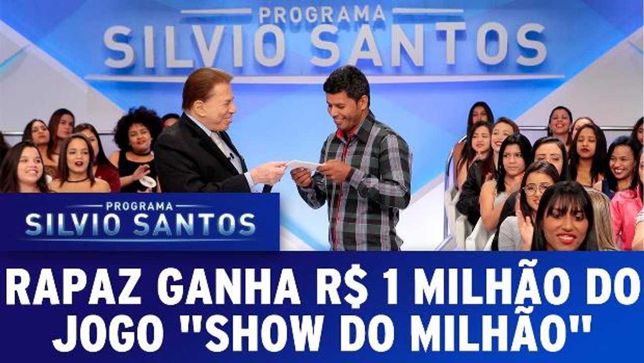 Silvio Santos entrega prêmio de 1 milhão de reais a jogador do show do ...