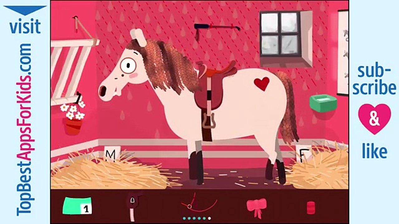 Amusement poney animal de compagnie soins jouer les couleurs bain Robe vers le haut avec poney boîte de des jeux pour bébé