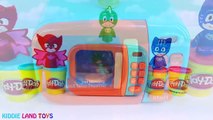 PJ Masks Learn Colors! Play-Doh Cookies Toy Surprises with Pretend Play Magic Microwave!