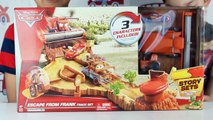 Disney Cars Toys Escape from Frank Track Set Lightning McQueen Mater Tror Tipping Launc