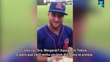 Reação emocionante de uma vovó