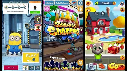Temple Run 2 VS Talking Tom Gold Run VS Subway Surfers ! Games For Kids