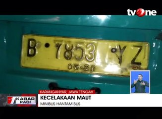 Minibus Hantam Bus di Karanganyar, Tujuh Orang Tewas