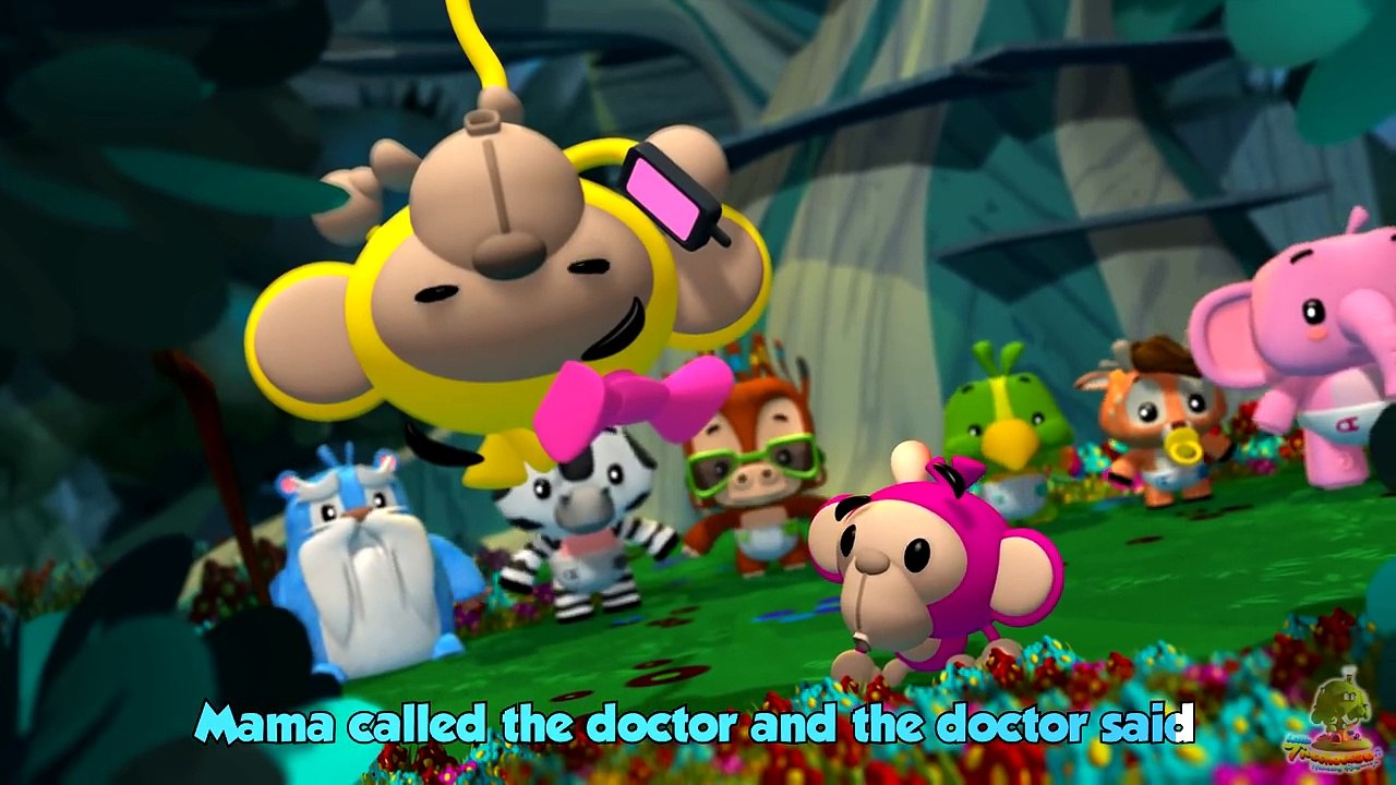 Five Little Monkeys - Rhymes for Children - Nursery Rhymes Cartoon - Kindergarten Songs for Family