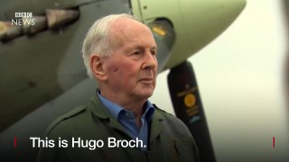 Luftwaffe ace flies in Spitfire - BBC News-gJK20DawaJk