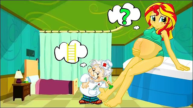 ✿ My Little Pony MLP Equestria Girls Transforms with Animation PREGNANT Baby Birth And Car