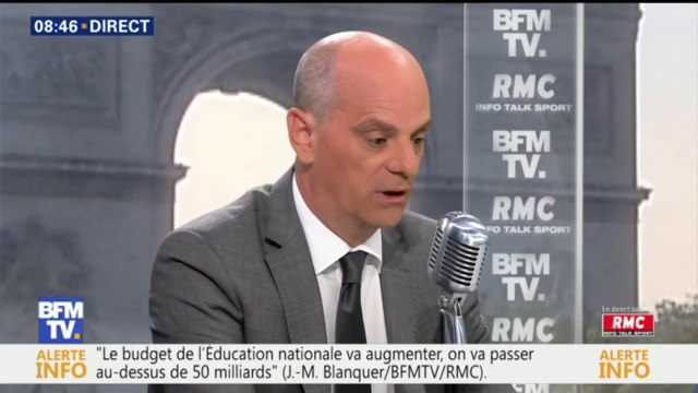 Blanquer: Le budget de l'Éducation nationale va passer au-dessus de 50 milliards d'euros