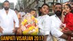 Sanjay Dutt With His Twins Shahraan and Iqra At Ganpati Visarjan 2017