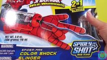 Ultimate Spider Man Web Warriors Color Shock Slinger Takes Down The Bad Guys!