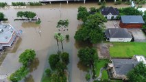 Drone footage shows scale of Houston flooding