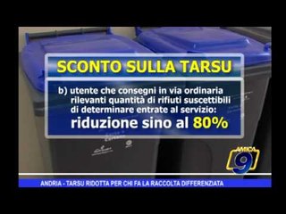Andria | Tarsu ridotta per chi fa la raccolta differenziata