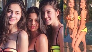 Shahrukh Khan Daughter Suhana In Bikini With Shanaya Kapoor And Ananya Pandey