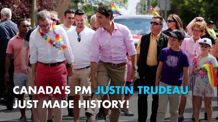 Trudeau becomes Canada's first PM to march at Gay Pride