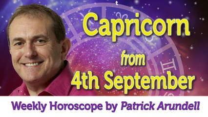 Capricorn Weekly Horoscope from 4th September - 11th September 2017