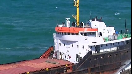 Sarıyer’de İkiye Bölünen Geminin Ön Kısmı Battı