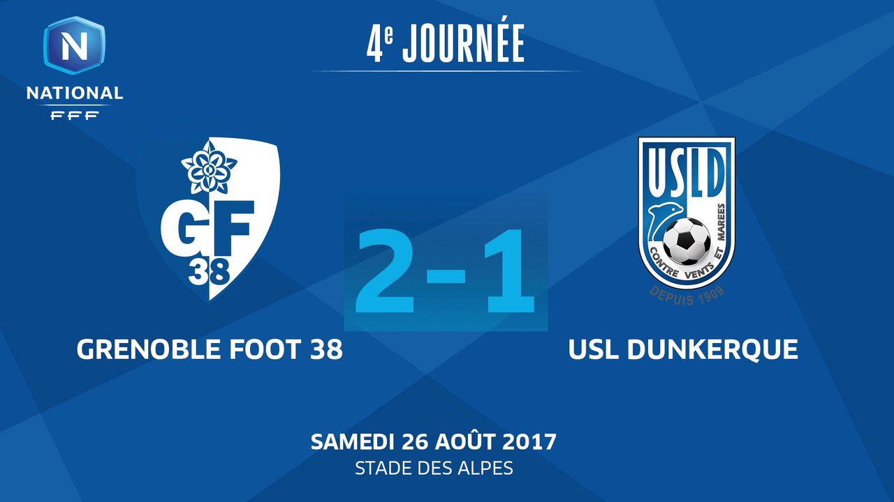 J4 : Grenoble Foot 38 - USL Dunkerque (2-1), le résumé