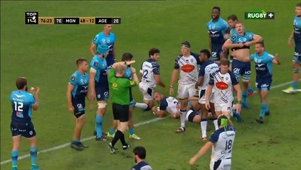Montpellier v Agen 76'20 raison de refuser cet essai
