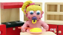 Baby Dinosaur Learn How to Make Good Things Play Doh Stop Motion Cartoon Movies