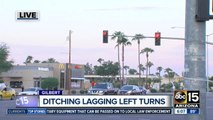 Crews changing left turn arrows in Gilbert from lagging to leading