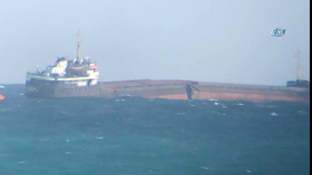 Sarıyer Kilyos Açıklarında Geminin Bölünme Anı Kamerada