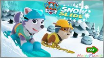Patrulla pata diapositiva nieve patrulla cachorro en la aventura rusa nieve