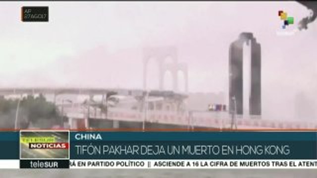 China emite la alerta por el tifón Pakhard; hay un muerto