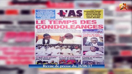 REVUE DE PRESSE DU 28 AOÛT 2017