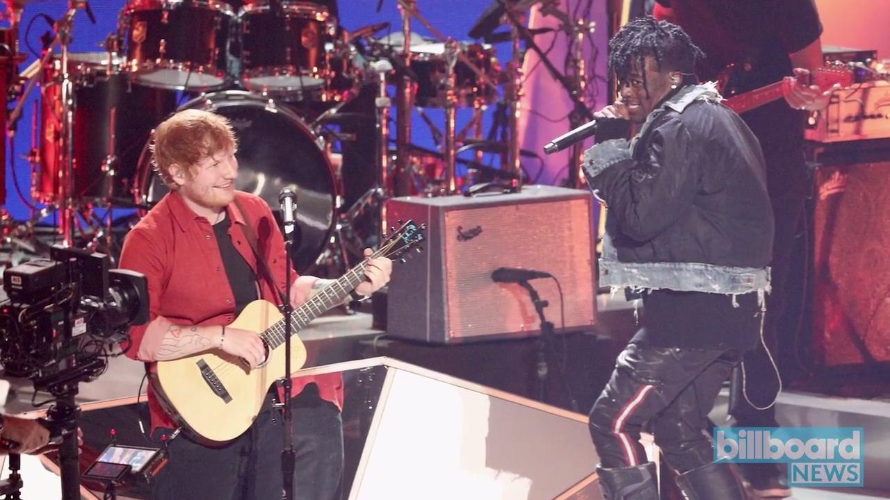 Lil Uzi Vert Joins Ed Sheeran On Stage During 'Shape of You' Performance at 2017 VMAs | Billboard News