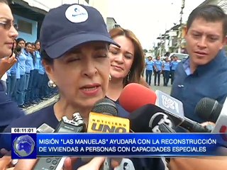 Rocío de Moreno visitó la Isla Trinitaria para brindar ayuda mediante brigada "Las Manuelas" a personas con discapacidad