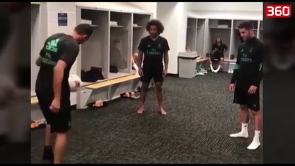 Navas, Marcelo dhe Luca Zidane dhurojne spektakel ne dhomat e zhveshjes (360video)