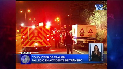 Conductor de tráiler falleció por accidente en vía perimetral