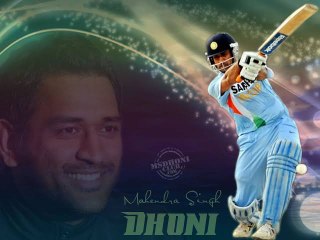M.S Dhoni unbelievable six with one hand