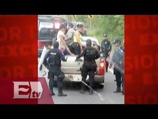 Integrantes de la CNTE se enfrentan a policías en Tabasco / Francisco Zea