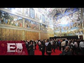 Capitalinos visitan la réplica de la Capilla Sixtina en la Plaza de la República/ Yazmín Jalil