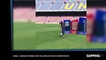 Barça : Ousmane Dembélé rate ses jongles pour sa présentation (vidéo)