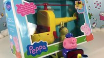 Peppa Pig Toys Cartoon Peppa Pig & Miss Rabbit Helicopter Unboxing Paw Patrol Cars Mcqueen