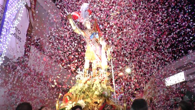 Trentola Ducenta (CE) - Festa di San Giorgio Martire, fuochi a ritmo di musica e rientro in chiesa (27.08.17)