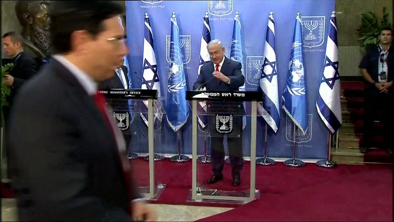 UN chief meets Israeli PM Netanyahu in Jerusalem