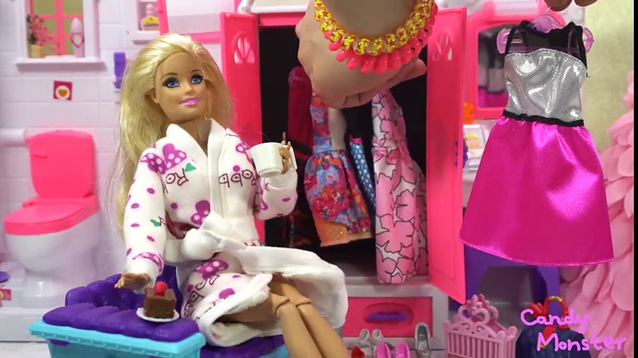 Barbie Bathroom Bedroom Morning Routine باربي دمية الحمام غرفة نوم Barbie Banheiro Quarto