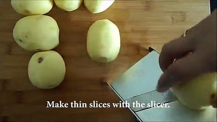 How To Make - Home Made Instant Crispy Potato Wafer- By Food Connection