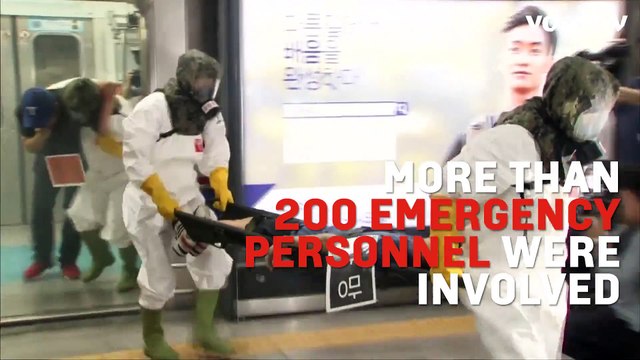 South Korea Simulates Terror Attacks In Subway