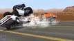 Monster Truck Police Road block crashes BeamNG Drive #1