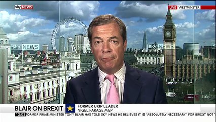 Nigel Destroys ex UK PM Tony Blair over Brexit