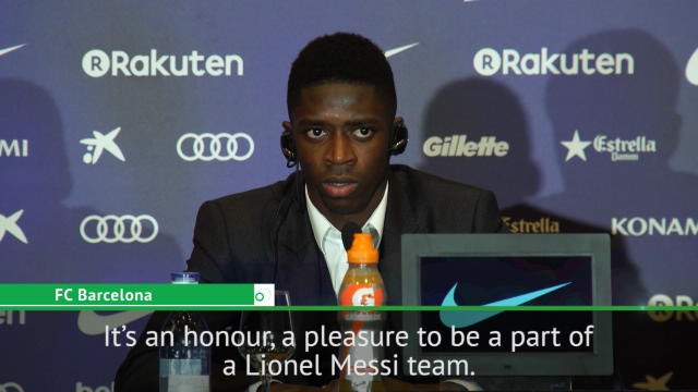 Dembele honoured to join Messi at Barca