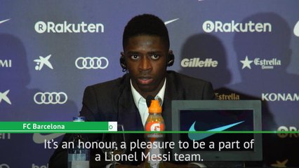 Dembele honoured to join Messi at Barca