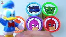 Learn Colors Pj Masks Crayons Sorting Stacking Kinder Surprises Eggs Play Doh Creative for