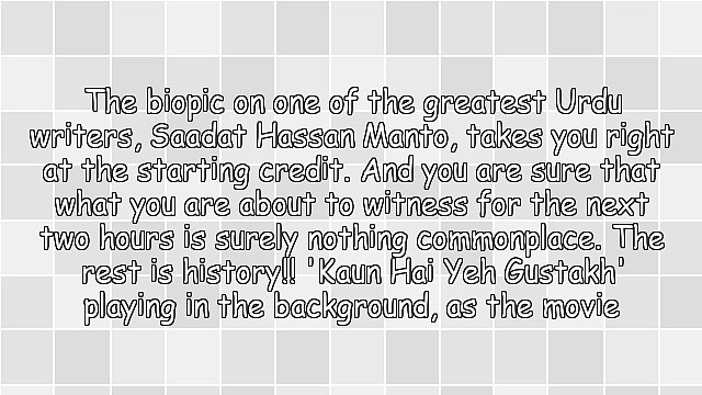 Manto - A Movie That Has Forever Changed The Face Of Pakistani Cinema!